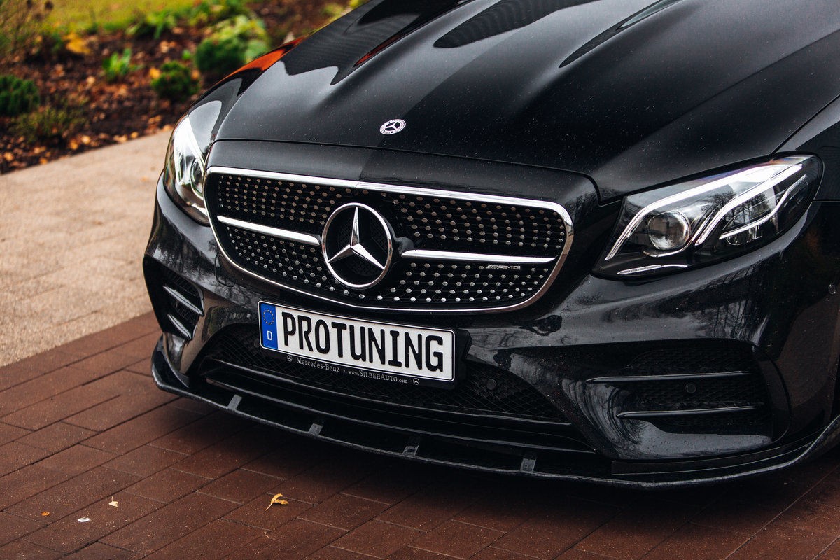 E Class W213 Mercedes Benz Carbon Front Bumper Splitter for Mercedes W213 / S213 AMG E43 E53