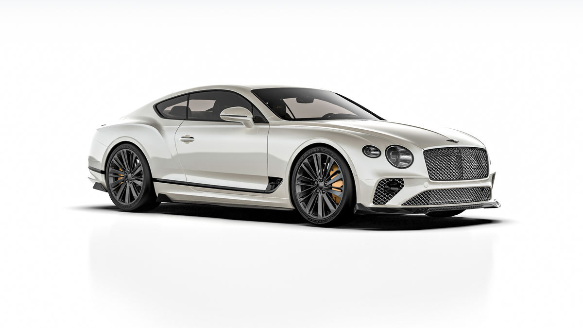 Bentley Continental GT Third Generation (2018 – 2024) Speed S Oglekļa šķiedras priekšējā bampera spoileris / lūpa priekš BENTLEY Continental GT Third Generation 2018-