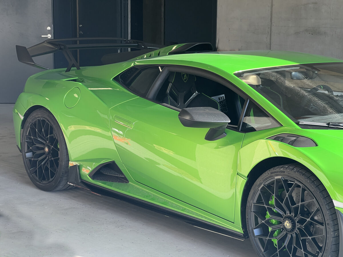 Huracan STO Lamborghini Oglekļa šķiedras sliekšņu uzliku komplekts priekš Lamborghini Huracan STO