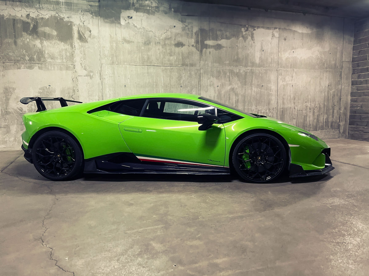 Huracan Performante Lamborghini Oglekļa šķiedras sliekšņu uzliku komplekts priekš Huracán Performante