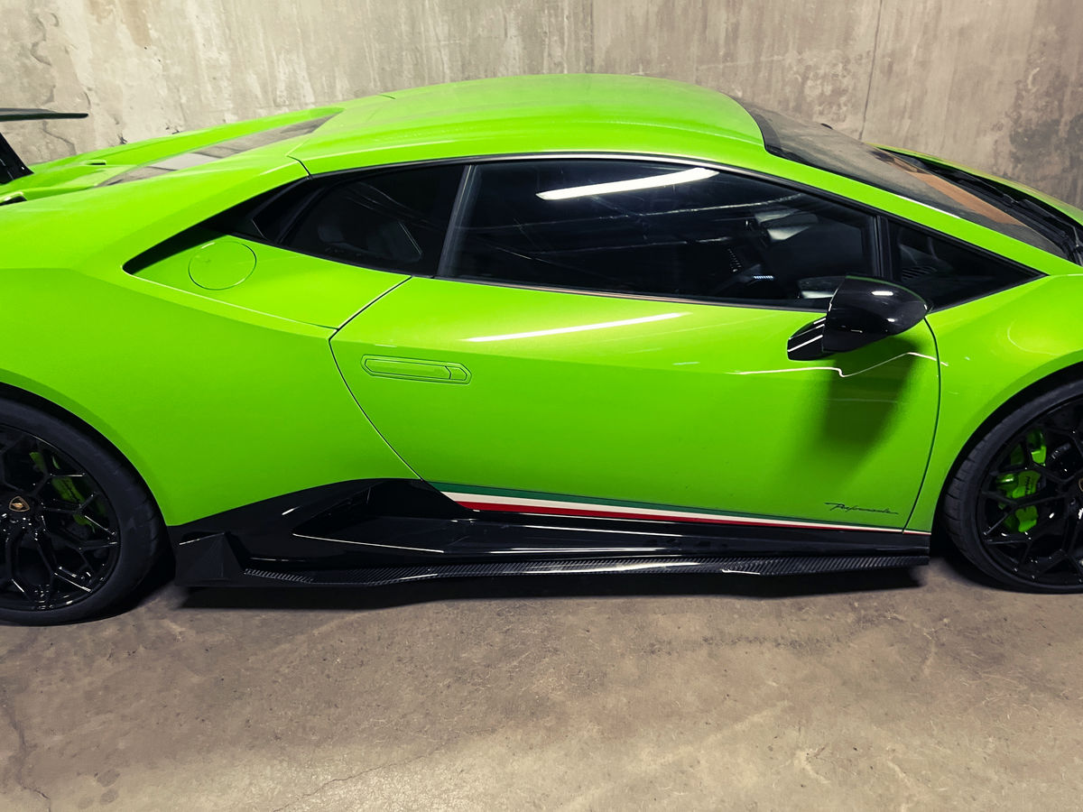 Huracan Performante Lamborghini Oglekļa šķiedras sliekšņu uzliku komplekts priekš Huracán Performante