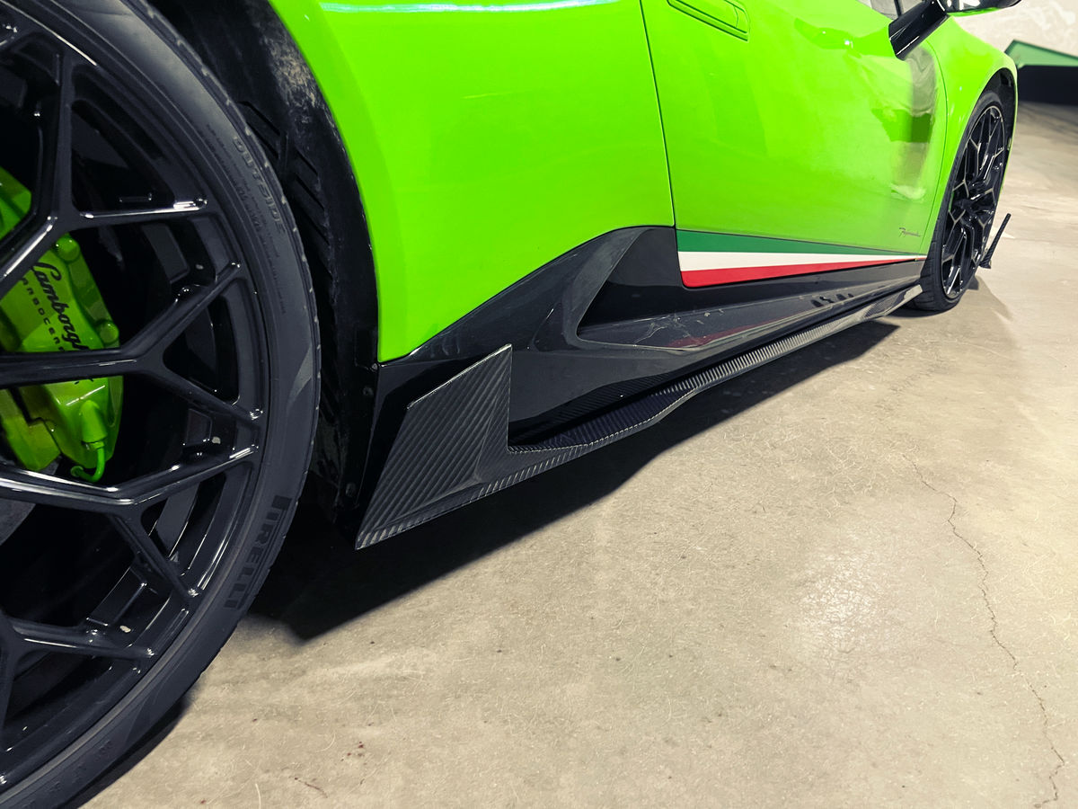 Huracan Performante Lamborghini Oglekļa šķiedras sliekšņu uzliku komplekts priekš Huracán Performante