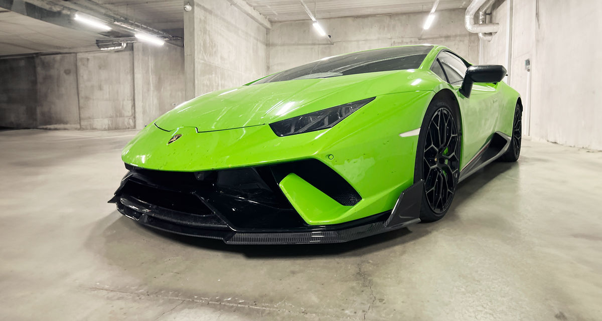 Huracan Performante Lamborghini Priekšējā bampera spoileris / lūpa priekš Huracán Performante