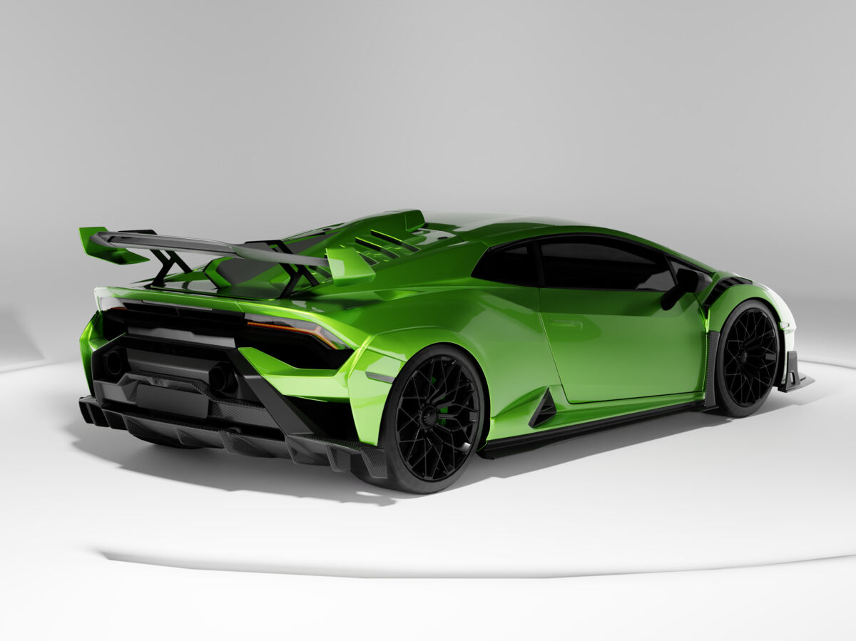 Huracan STO Lamborghini Комплект карбоновых накладок на диффузор заднего бампера для Lamborghini Huracan STO