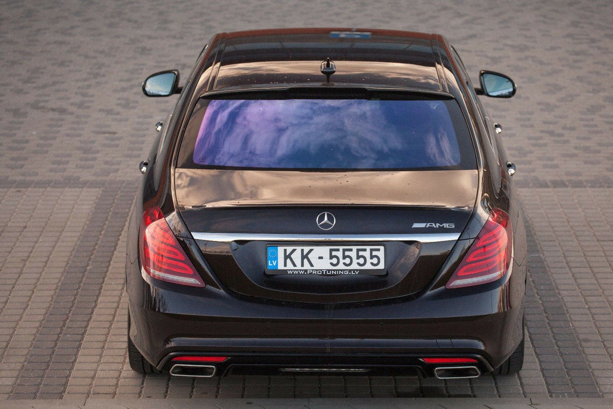 Mercedes Benz S Class W222 Facelift (2017 – 2021) S Class W222 Prefacelift (2013 – 2017) P-Performance CARBON Aizm. stikla spoileris For Mercedes S-Class W222