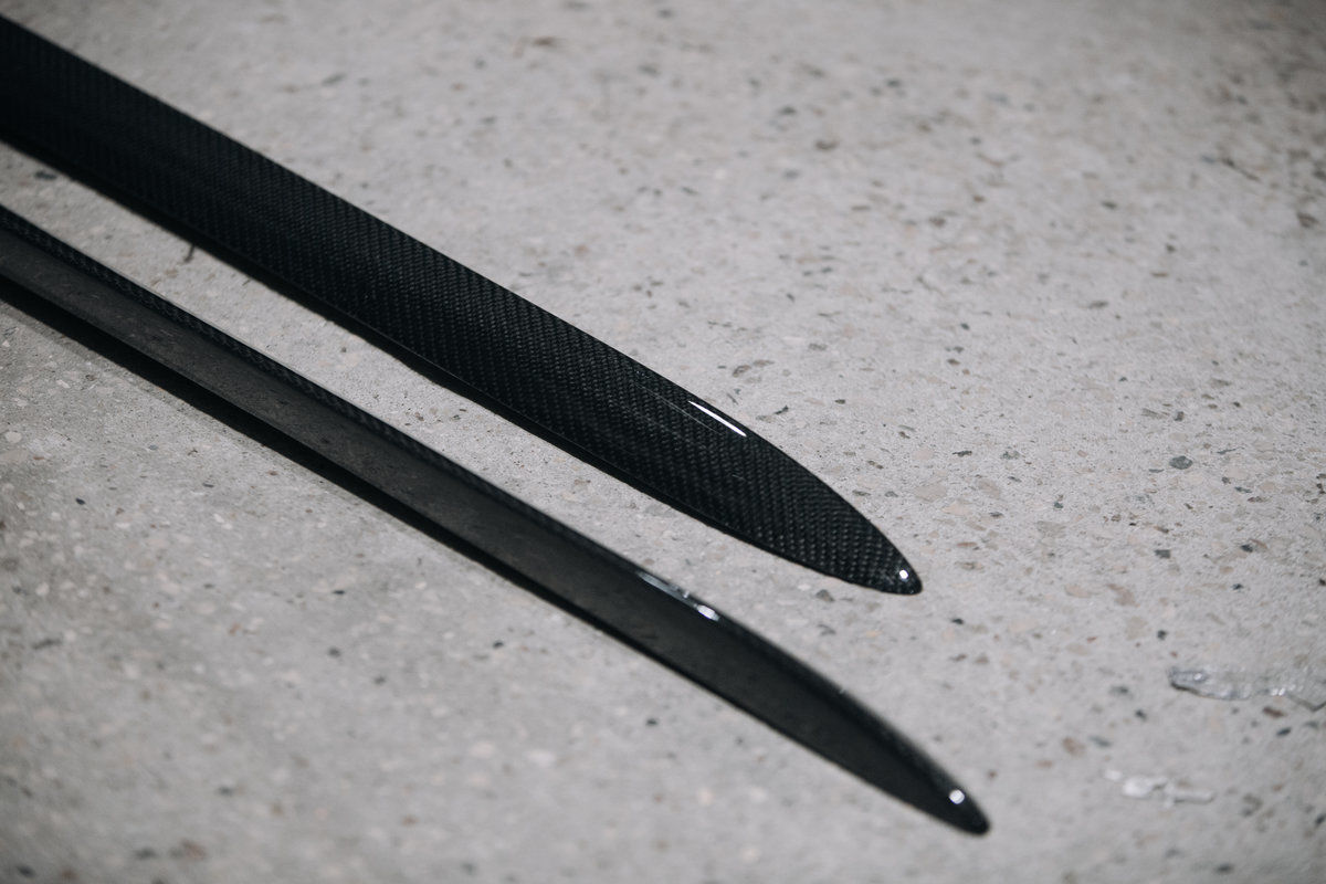 E Class W213 Mercedes Benz Carbon Performance Sideskirt Blades For Mercedes W213 / S213 AMG E43 E53