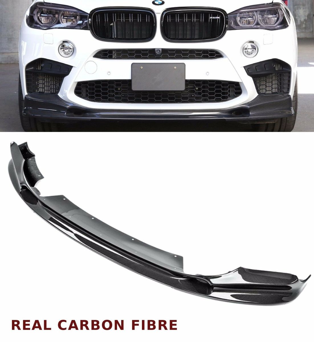 Uncategorised Front Bumper Carbon Fiber Spoiler / Lip / Splitter For BMW X5M F85 / X6M F86