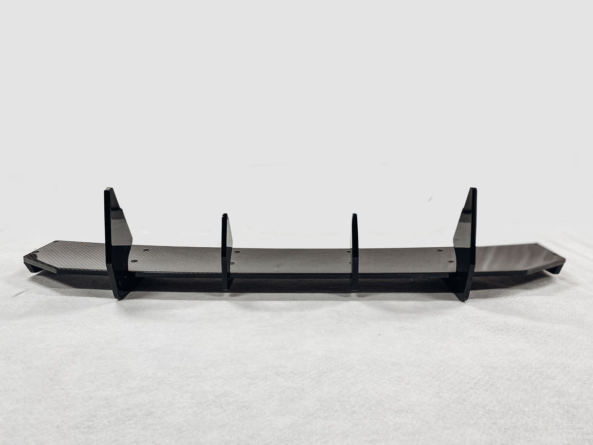 Uncategorised Performance Rear Bumper diffuser addon with carbon ribs / fins For Audi RS6 C8