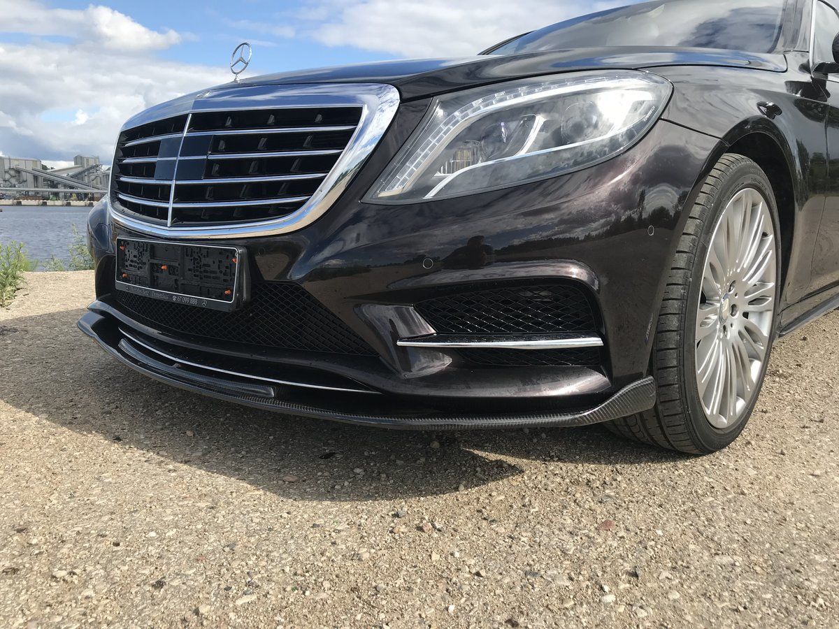 Mercedes Benz S Class W222 Prefacelift (2013 – 2017) Carbon Fiber priekšējā bampera uzlika priekš W222