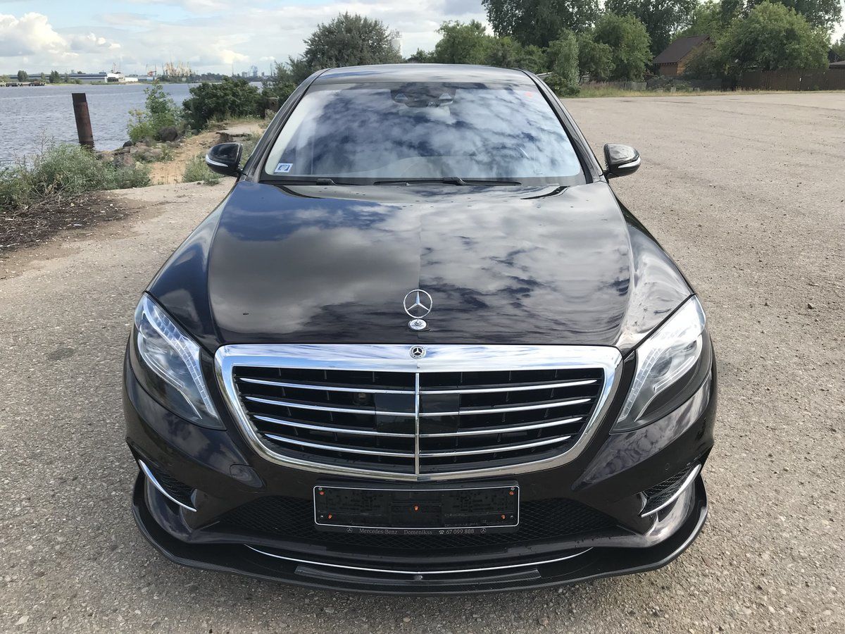 Mercedes Benz S Class W222 Prefacelift (2013 - 2017) Carbon splitter for Mercedes W222 Front Bumper