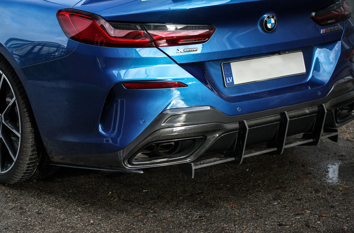 Uncategorised For 8 Series G14 G15 G16 M Sport Rear bumper Side Splitters flaps CARBON