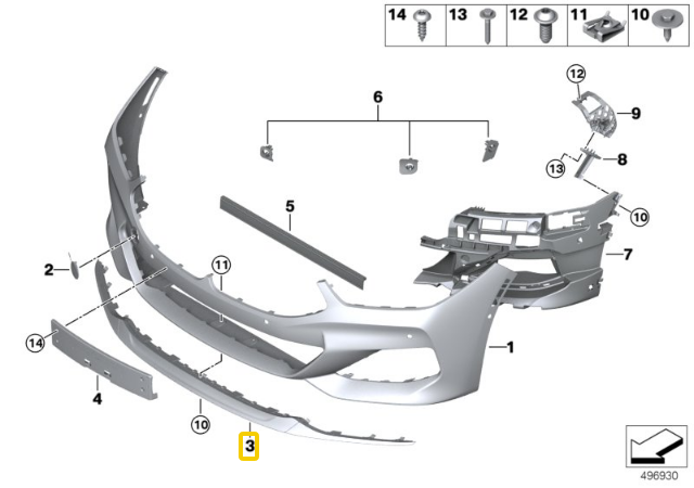 Uncategorised Carbon G14 / G15 / G16 8 Series Sport Front Bumper Spoiler Performance Splitter