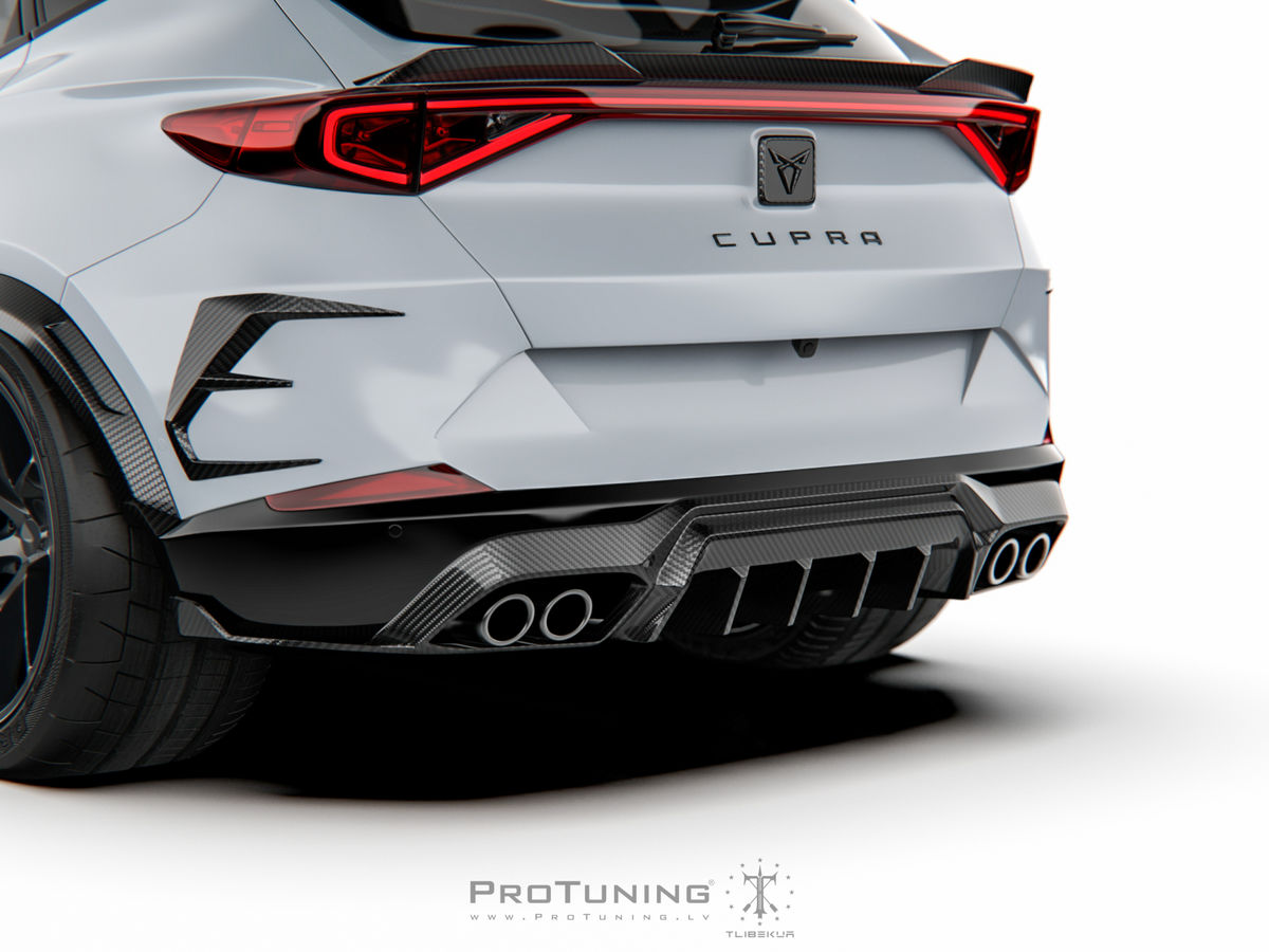 Cupra Formentor Prefacelift Диффузор заднего бампера для Cupra Formentor SE - карбон