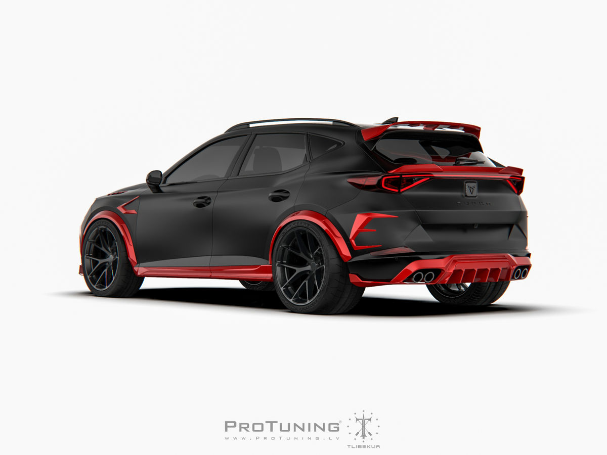 Cupra Formentor Prefacelift Oglekļa šķiedras diffuzors priekš Cupra Formentor SE aizm.bampera