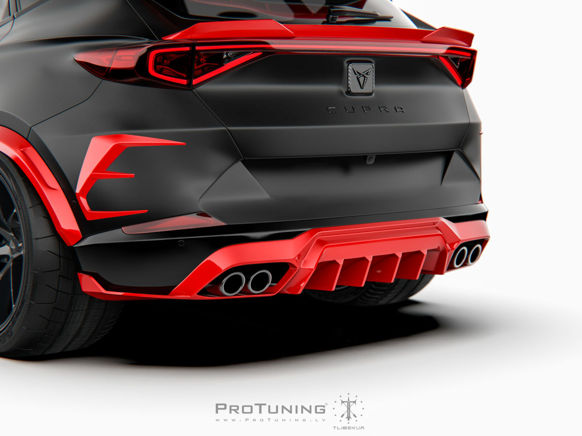 Cupra Formentor Prefacelift Carbon fibre rear bumper diffuser valance for Cupra Formentor SE